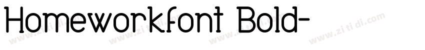 Homeworkfont Bold字体转换
